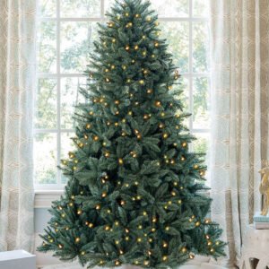9' Tribeca Spruce Blue Artificial Christmas Tree with 900 Warm White LED Lights