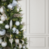 Winter Frost 15-Piece Glass Ornament Set (White-Silver)
