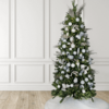 Winter Frost 15-Piece Glass Ornament Set (White-Silver)