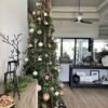 9' Yorkshire Fir Slim Artificial Christmas Tree with 600 Warm White LED Lights