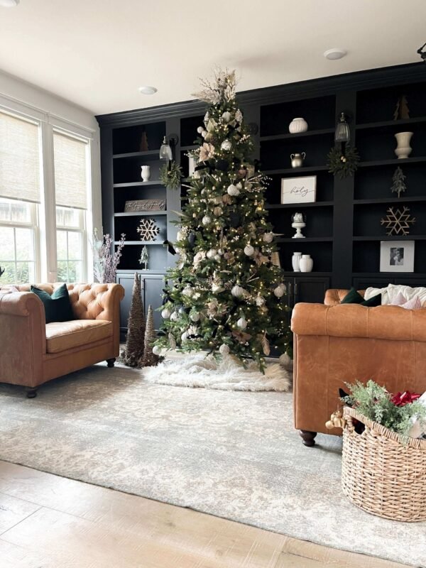 9' Alpine Fir Slim Artificial Christmas Tree 900 Warm White LED Lights