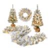King Flock® Collection 4-Piece Set with Warm White LED Lights (Plug or Battery Operated)