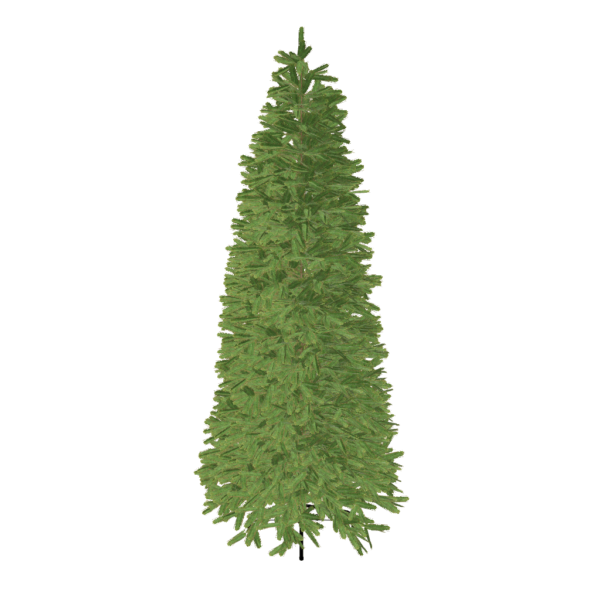 7.5' King Fraser Fir Slim Artificial Christmas Tree with 750 Dual Color Warm White & Multi-Color LED Lights