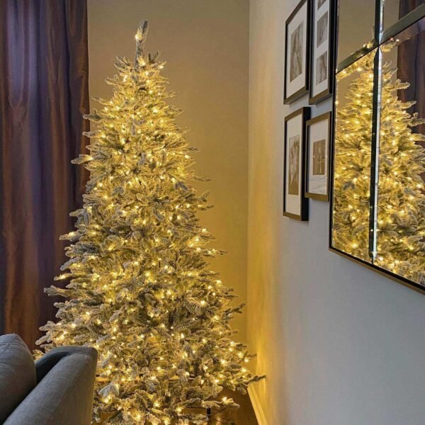 7.5' Queen Flock® Tree with Warm White LED Lights - OPEN BOX - FINAL SALE