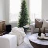 9' Royal Fir Slim Artificial Christmas Tree with 900 Warm White & Multi-Color LED Lights