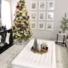 9' Royal Fir Slim Artificial Christmas Tree with 900 Warm White & Multi-Color LED Lights