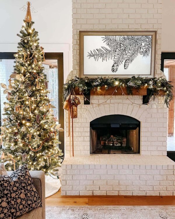 10' King Douglas Fir Slim Artificial Christmas Tree with 900 Warm White & Multi-Color LED Lights