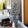 3' King Flock® Artificial Christmas Tabletop Tree with 50 Warm White LED Lights
