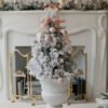 3' Marquis Flock Tabletop Tree with 70 Warm White LED Lights
